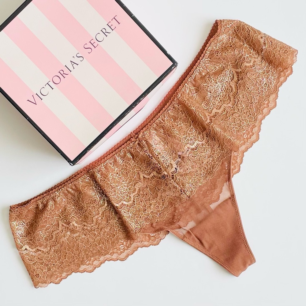 XXL Victoria’s Secret bronze hipster thong panty
